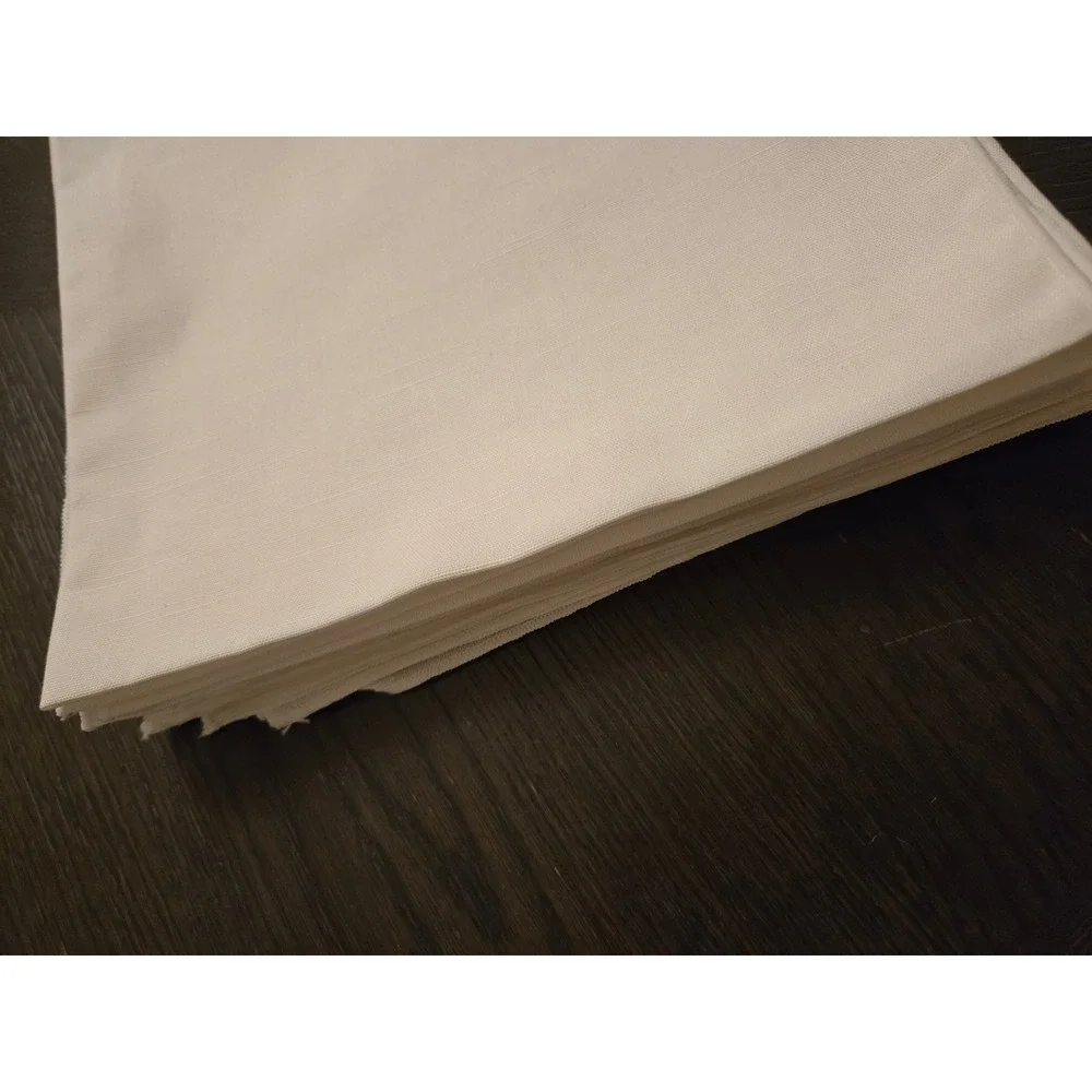 Set of 10 Vintage White Napkins Approx. 20